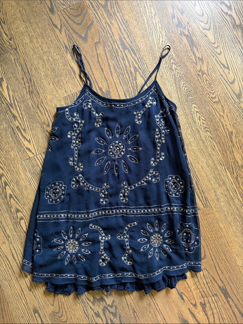 American Eagle Embellished Navy Mini Dress